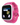 Xplora XGO3 smartklokke i 'Rosa Sebra'-design, venstresidevisning. Skjermen viser en melding fra 'Pappa' med et bilde og teksten 'Hvor er du?'.