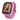 Rosa X6Play smartklokke sett fra venstre, viser en videosamtale med et barn og en voksen som sender luftkyss.