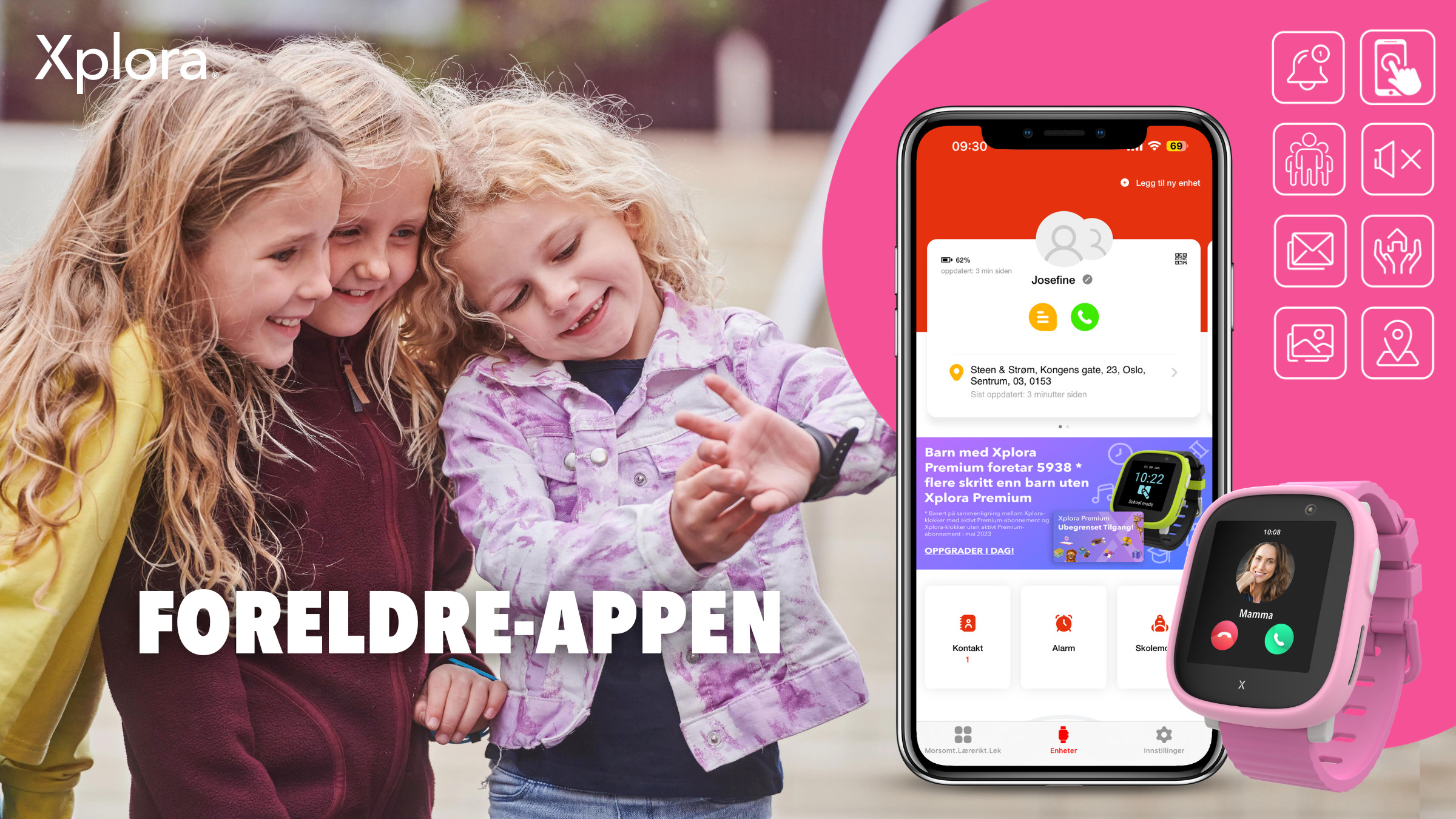 Få full oversikt med Xploras smarte foreldre-app!